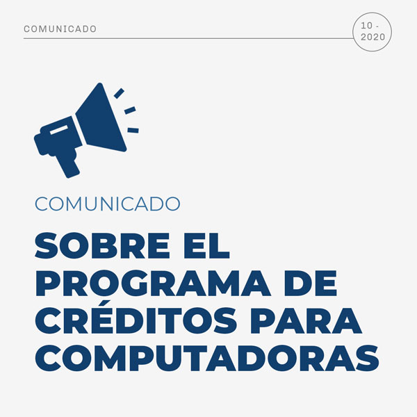 Comunicado Créditos PCs