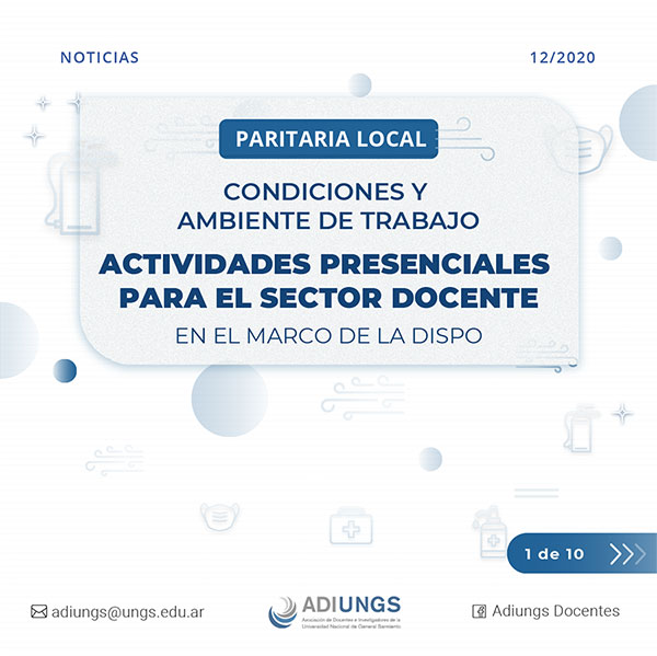 paritaria CyAT Actividades presenciales para el sector docente