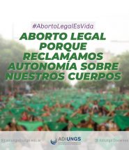 Aborto legal porque reclamamos autonomía sobre nuestros cuerpos