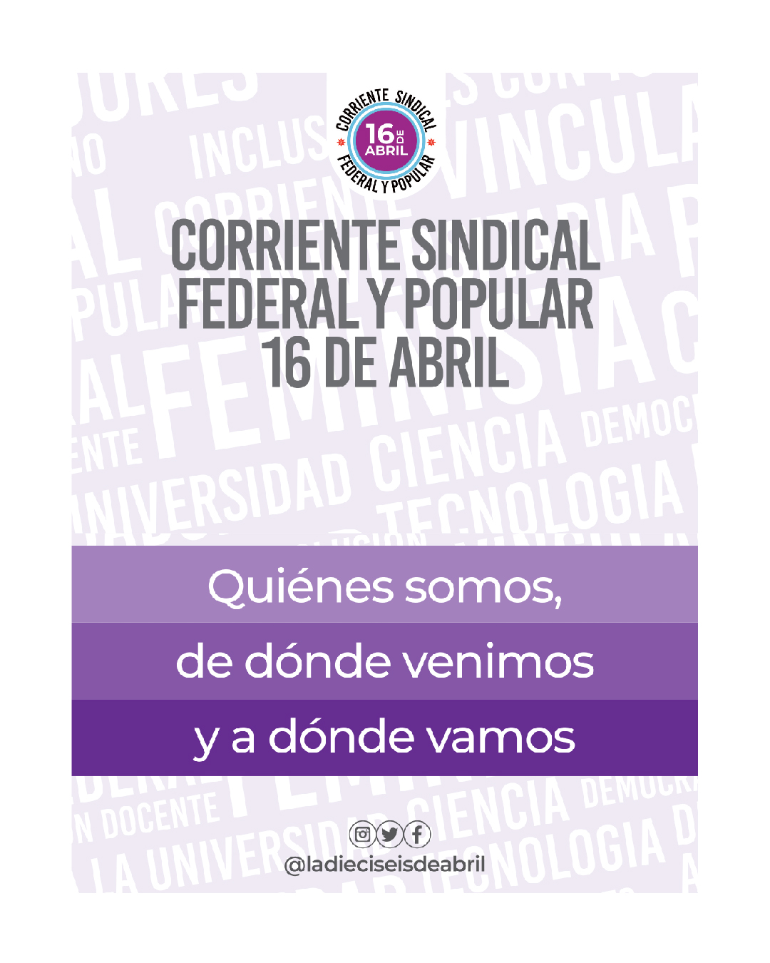 La 16 de abril - Corriente sindical, federal y popular