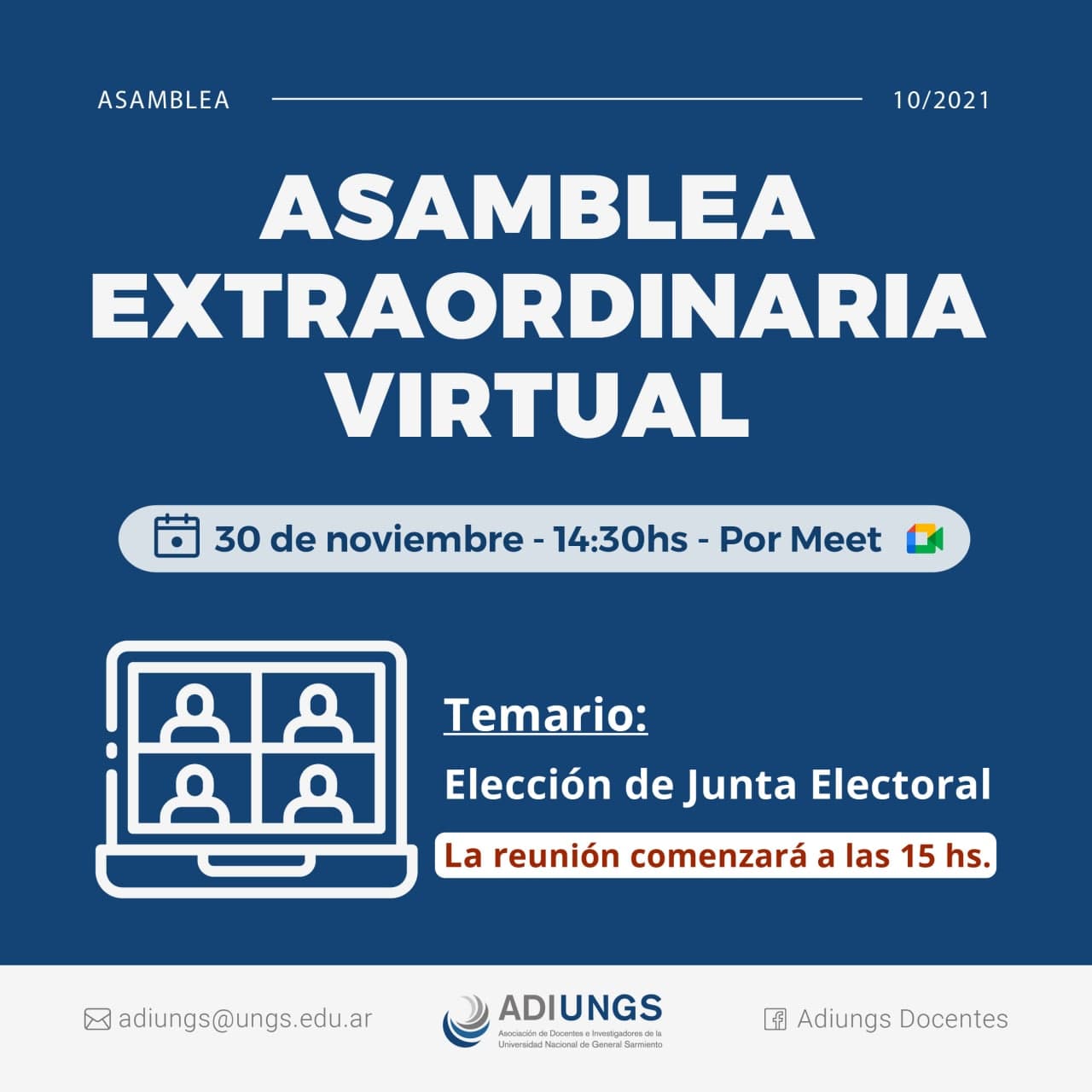 ADIUNGS asamblea extraordinaria