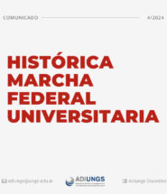 Comunicado histórica Marcha federal universitaria