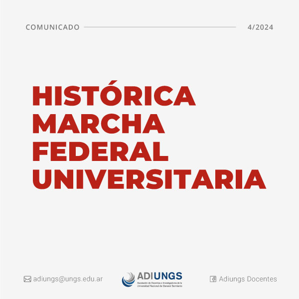 Comunicado histórica Marcha federal universitaria